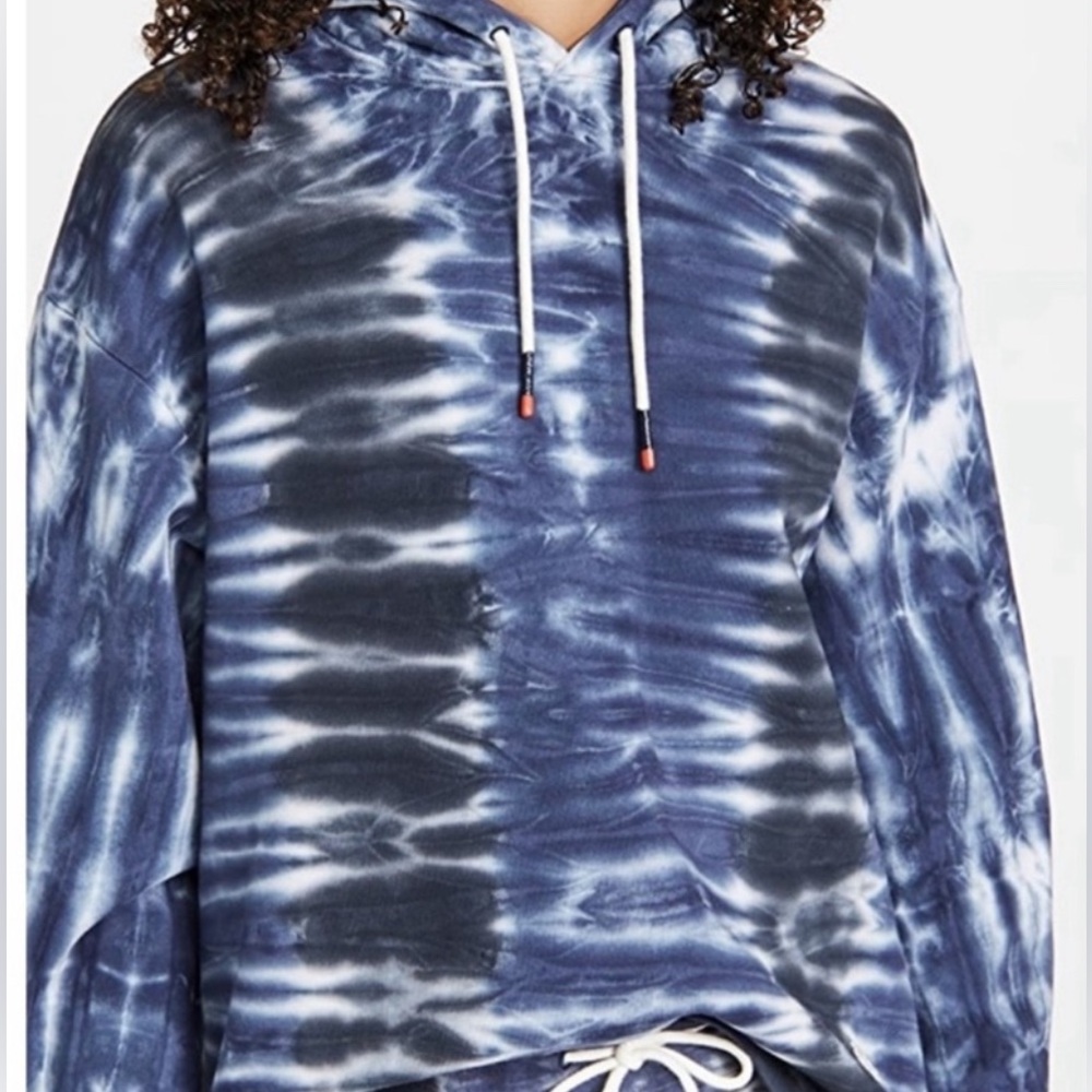 Tory Burch Blue Tie-Dye Hoodie & Pant Set